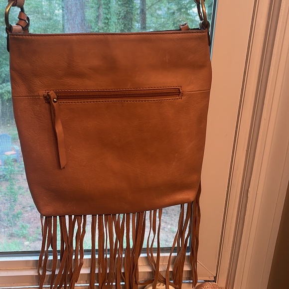 Sold - Leather Lucky Brand Crossbody with Fringe. - Picture 4 of 10